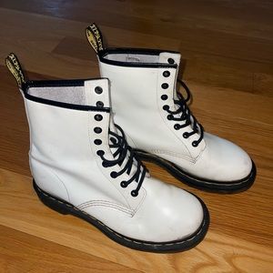 Dr. Marten White Leather Boot